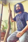  ??  ?? Its lowing sound is calming. You breathe from the diaphragm when playing it, which is calming too. Amar Kulkarni, a folk music lover and vicepresid­ent at a software company, says that in playing the didgeridoo he finds his “tranquil self”.