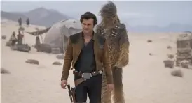  ??  ?? Alden Ehrenreich (Han Solo) in ‘Solo: A Star Wars Story’