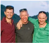  ??  ?? ABOVE Abré Roux, Kevin Mackinnon and Gaël Couturier in Sri Lanka in 2019