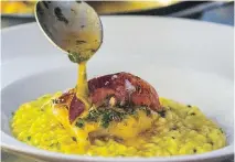  ?? DAVE SIDAWAY ?? Chef Michele Forgione’s lobster risotto.