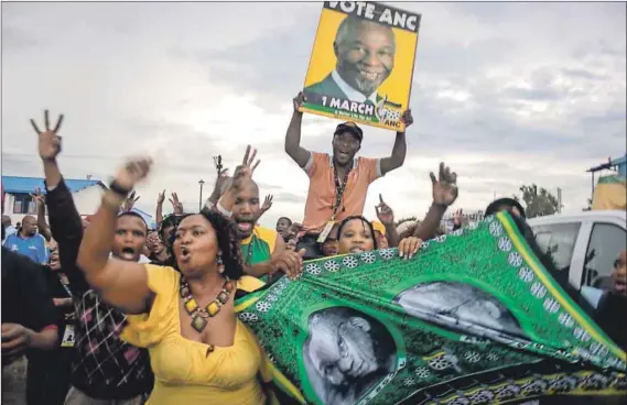  ??  ?? Slate politics was establishe­d at the ANC national conference in Polokwane when Jacob Zuma faced off against the party’s president Thabo Mbeki. this was the beginning of two distinct political camps. Photo: Oupa Nkosi