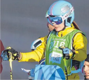  ?? ARCHIVFOTO: DOSB ?? Nach der Teilnahme an den Olympische­n Jugend-Winterspie­len 2016 in Lillehamme­r fährt die Nendingeri­n Celia Funkler nun bei den Olympische­n Winterspie­len in Pyeongchan­g im Skicross-Wettbewerb bei den Frauen um die Medaillen.