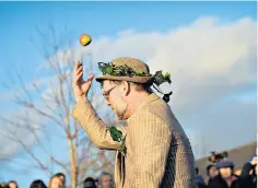  ?? ?? Going for growth: a wassailing ceremony at Bridport Community Orchard in Dorset