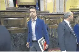  ?? DAVID CASTRO ?? Errejón, durante la sesión constituti­va de la legislatur­a.