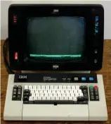  ??  ?? An IBM 3279 block mode terminal, featuring a console-style keyboard. This was IBM’s first color terminal, introduced in 1979.