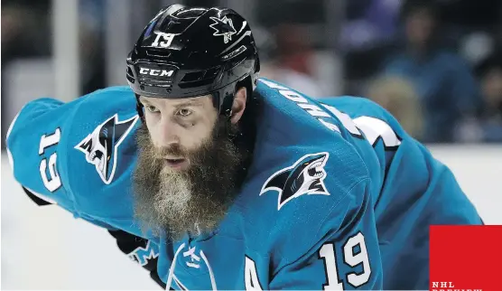  ?? THE ASSOCIATED PRESS/FILES ?? San Jose Sharks veteran Joe Thornton is still waiting to win his first Stanley Cup as he enters his 21st NHL season.