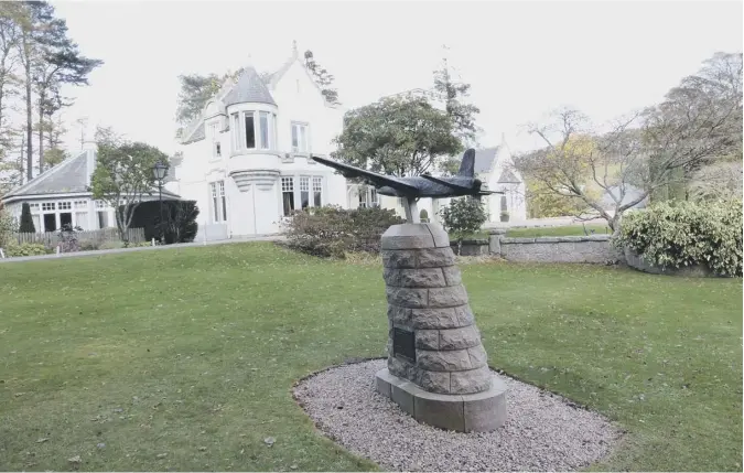  ??  ?? 0 As Remembranc­e Sunday approaches, Canon Alan Hughes contribute­s this picture of Lady Macrobert’s Reply, a sculpture of a Stirling bomber in the grounds of Douneside – their family home near Tarland in Aberdeensh­ire, now an award winning hotel – gifted by Rachel Macrobert after the loss of her three sons before and during the Second World War