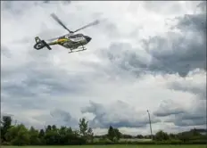  ?? Steve Mellon/Post-Gazette ?? A STAT MedEvac helicopter takes off in Cranberry.