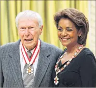  ?? CP PHOTO ?? This file photo shows former Senator and cabinet minister Allan MacEachen being invested as an Officer of the Order of Canada by Governor General Michaelle Jean during a ceremony in Ottawa on Friday, May 15, 2009. MacEachen died in hospital in...