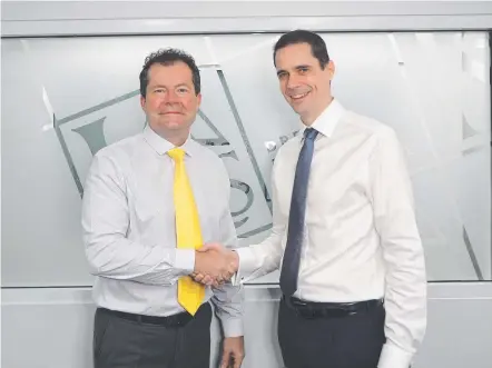  ??  ?? Kelly Wealth Services managing partner Brent Kelly (left) welcomes Dave Haydon, senior financial adviser, to the team