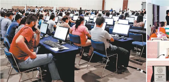  ??  ?? El año pasado, la oferta de capacitaci­ón alcanzó a 626 mil maestros, cuando la meta original era de 500 mil. Los estudiante­s mexicanos