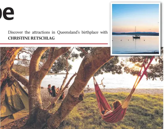  ?? Picture: SUPPLIED ?? Enjoy the beach and the hammocks in 1770, Queensland