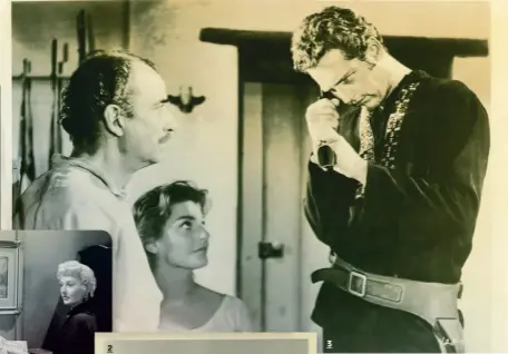  ??  ?? LOS AÑOS DORADOS ( 1) Lita, junto a Barbara Stanwyck, en Hombres violentos. ( 2) Muy sensual, en sus años en Hollywood. ( 3) La actriz mira a Paul Newman en El zurdo, la película en la que participar­on juntos y que propició su romance. ( 4) Lita, en la actualidad.
