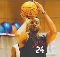  ?? TOSHIFUMI KITAMURA / AFP VIA GETTY IMAGES FILES ?? Toronto Raptors guard Norman Powell is using his time
out during the pandemic to work on his game.