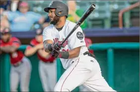  ?? James Franco / Special to the Times Union ?? Tri-city third baseman Juan Silverio is hitting .327 this season with six home runs and 16 RBIS to help lead the Valleycats’ offense.