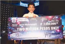  ??  ?? Pilipinas Got Talent season four grand winner Roel Manlangit