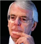  ??  ?? Challenge: Ex-PM John Major