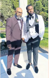  ?? ?? Groom Omar Walters (right) and his uncle Martin Greaves.