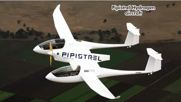  ??  ?? Pipistrel Hydrogen aircraft