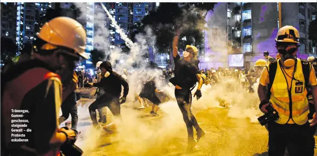  ??  ?? Tränengas, Gummigesch­osse, steigende Gewalt – die Proteste eskalieren