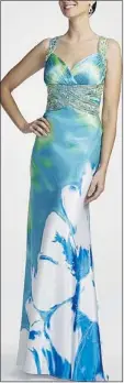  ?? — SUBMITTED PHOTO ?? Floral water-colour print dress from David’s Bridal.