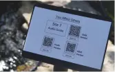  ??  ?? New QR codes create an accessible way for people of all ages to meditate in the Labyrinth of Peace