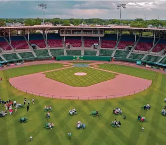  ?? Courtesy oF MCCoy stadIuM ?? NOT THE FINAL CHAPTER ENVISIONED: This was supposed to be the 50th and final season of PawSox baseball in Pawtucket, R.I. McCoy Stadium will continue to host ‘Dining on the Diamond’ and some players on the Red Sox taxi squad.