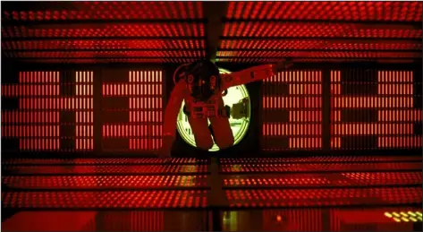  ?? PHOTOS BY WARNER BROS. VIA THE NEW YORK TIMES ?? HAL 9000, the malevolent computer in Stanley Kubrick’s “2001: A Space Odyssey” (1968), is terrifying precisely because he is so ordinary.