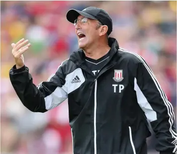  ??  ?? WE’RE GUNNING FOR YOU: Tony Pulis made life uncomforta­ble for the big sides when they visited Stoke City. Left: Arsene Wenger endured some tough moments there with Arsenal.