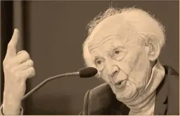  ?? Foto: reuters ?? El sociólogo nació el 19 de noviembre de 1925, en Poznan, Polonia y dedicó su vida a estudiar el socialismo y el Holocausto, entre otros temas.