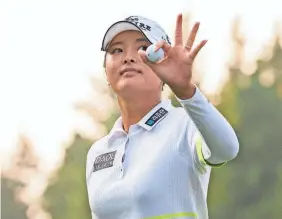  ?? BOB FRID/USA TODAY SPORTS ?? Jin Young Ko, shown in the 2023 CPKC Women’s Open in Canada, is a defending two-time HSBC Women’s World Championsh­ip winner.