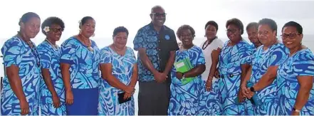 ?? ?? Minister for Health and Medical Services Dr Atonio Lalabalavu with members of the Fiji Nursing Associatio­n during their annual general meeting in Lami on April 15, 2023.
