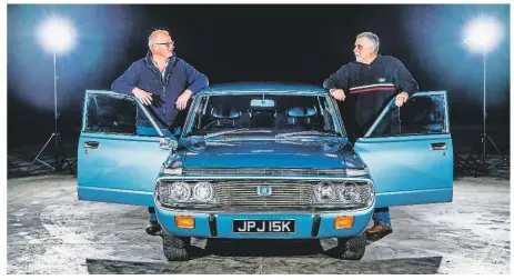  ??  ?? current owner robin shepherd (left) with Nick Garrick, who is the grandson of the Toyota crown’s original owner.