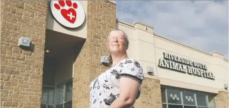  ?? TONY CALDWELL ?? Dr. Sherri Dennett would like to care for more pets at her Riverside South clinic, but veterinari­ans and assistants are in short supply.