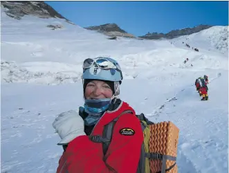  ??  ?? New Zealand’s Lydia Bradey will discuss becoming the first woman, in 1988, to climb Mount Everest alpine- style, without oxygen, when she appears at the Banff Mountain Film and Book Festival.