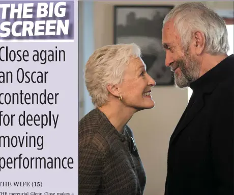  ??  ?? Glenn Close as Joan Castleman and Jonathan Pryce as Joe Castleman in The Wife.