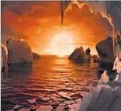  ??  ?? Artists’ impression­s showing possible views of planets in the Trappist-1 solar system, which could be the most promising hunting ground yet found for life beyond our solar system