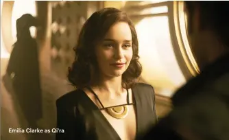  ??  ?? Emilia Clarke as Qi'ra