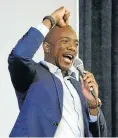  ??  ?? Party leader Mmusi Maimane will highlight the DA’s strengths.