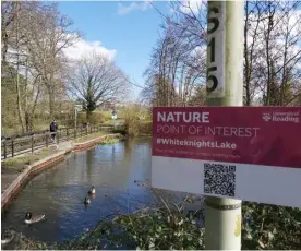  ?? ?? WALK: Whiteknigh­ts Lake is one of the destinatio­ns on the nature trail Picture: University of Reading