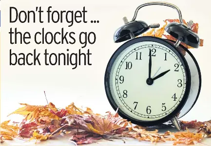 Clocks go back