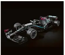  ?? Mercedes/Reuters ?? Equipe Mercedes apresentou nesta segunda a nova pintura do seu carro para a temporada 2020 da F-1