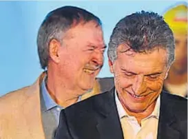  ?? (LA VOZ / ARCHIVO) ?? Codo a codo. Macri y Schiaretti se mostrarán juntos hoy.