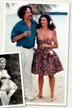  ??  ?? LOVE ISLAND: Carol and Michel on their wedding day in the Cook Islands in 1988, and, inset, Carol in 1975, aged 27