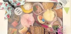  ?? ?? Mouth-watering Airdrie Academy pupil Beth created delicious afternoon tea boxes