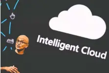  ?? GABRIEL BOUYS/AFP/GETTY IMAGES FILES ?? Microsoft chief executive Satya Nadella wants to sustain the steady flow of cloud deals.