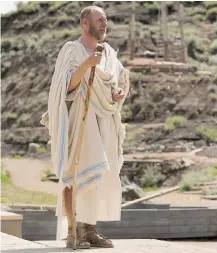  ?? Ron Nickel ?? Calgary actor Brian Jensen portrays John the Apostle in The Canadian Badlands Passion Play, being staged in Drumheller Valley.