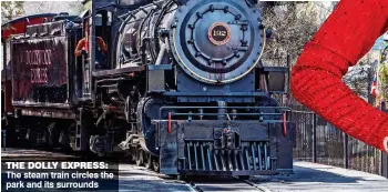  ??  ?? The steam train circles the park and its surrounds THE DOLLY EXPRESS: