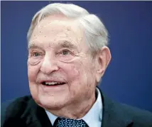  ?? BLOOMBERG ?? Billionair­e George Soros, seen here in January 2018, has promoted democracy in Eastern Europe.