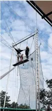  ?? ?? TAKE the opportunit­y to conqueror you fears on the trapeze at the resort.